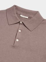 Jersey Knit Long Sleeve Polo Shirt in Iron