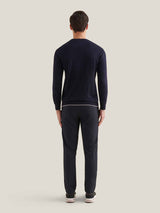 Jersey Knit Crew in Dark Sapphire Navy