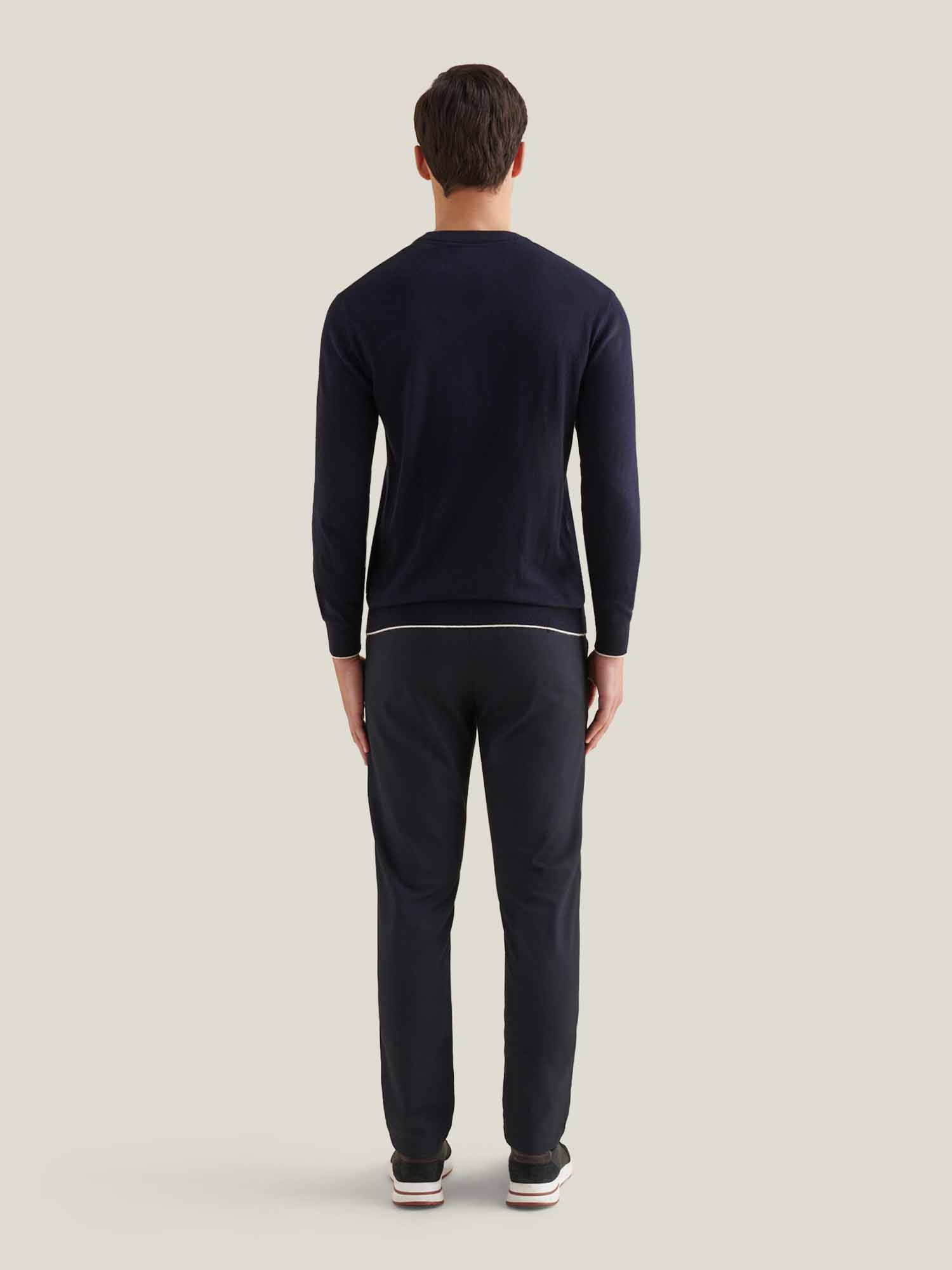 Jersey Knit Crew in Dark Sapphire Navy