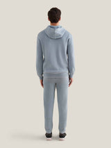 Milano Knit Zip Hoodie in Blue Blizzard