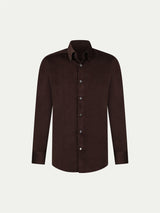 Micro Cord Button-Down Shirt in Java
