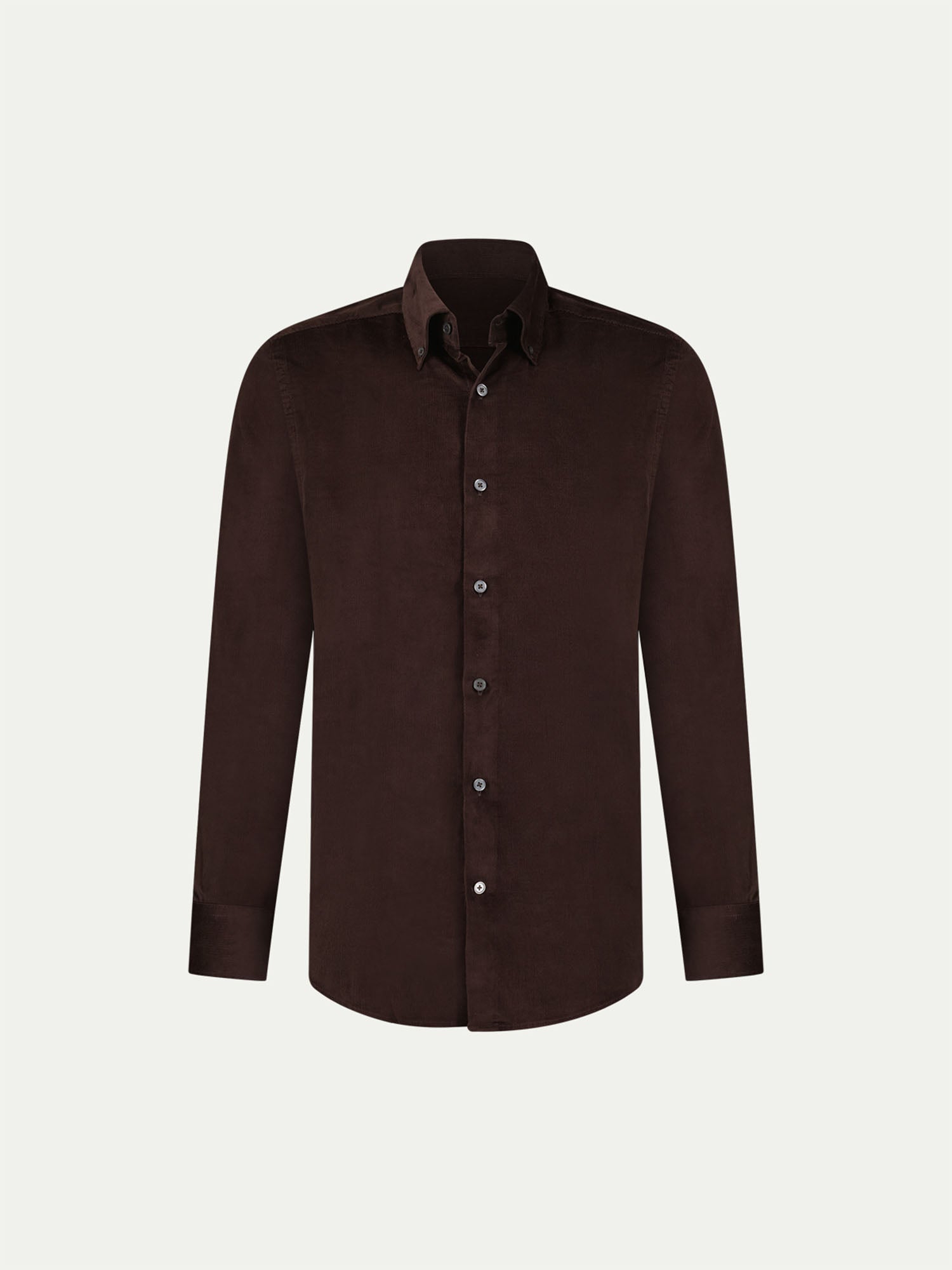 Micro Cord Button-Down Shirt in Java