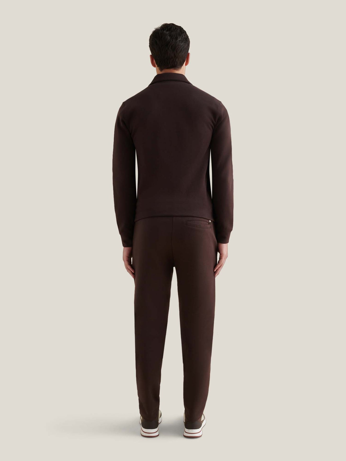 Jersey Interlock Zip Funnel Sweat in Java