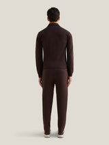 Jersey Interlock Zip Funnel Sweat in Java