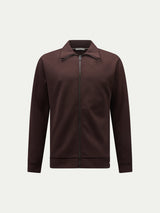 Jersey Interlock Zip Funnel Sweat in Java