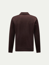 Jersey Interlock Zip Funnel Sweat in Java