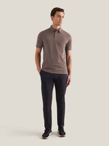Slub Jersey Polo Shirt in Iron