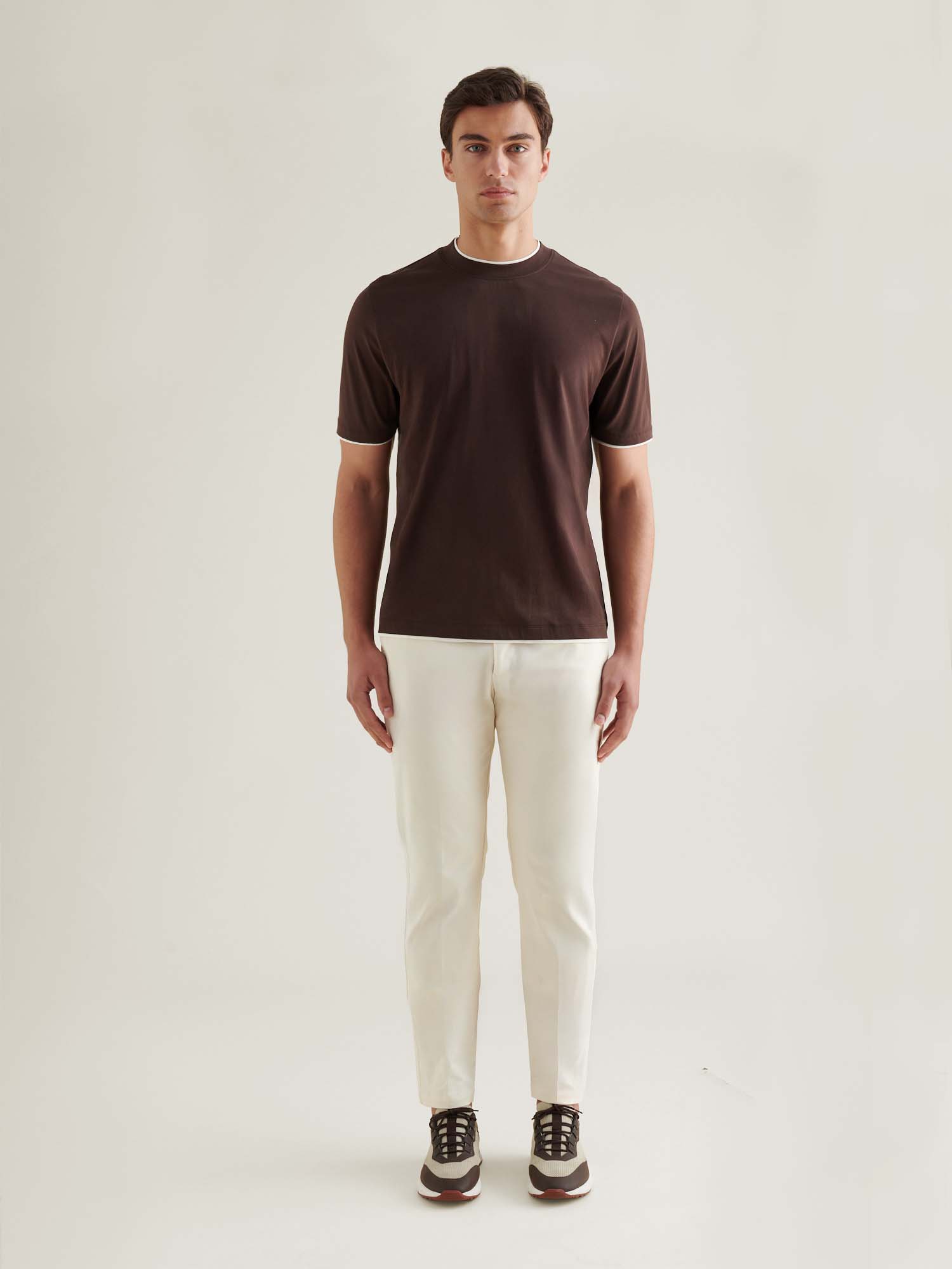 Double Layer Mercerised Cotton T-Shirt Java