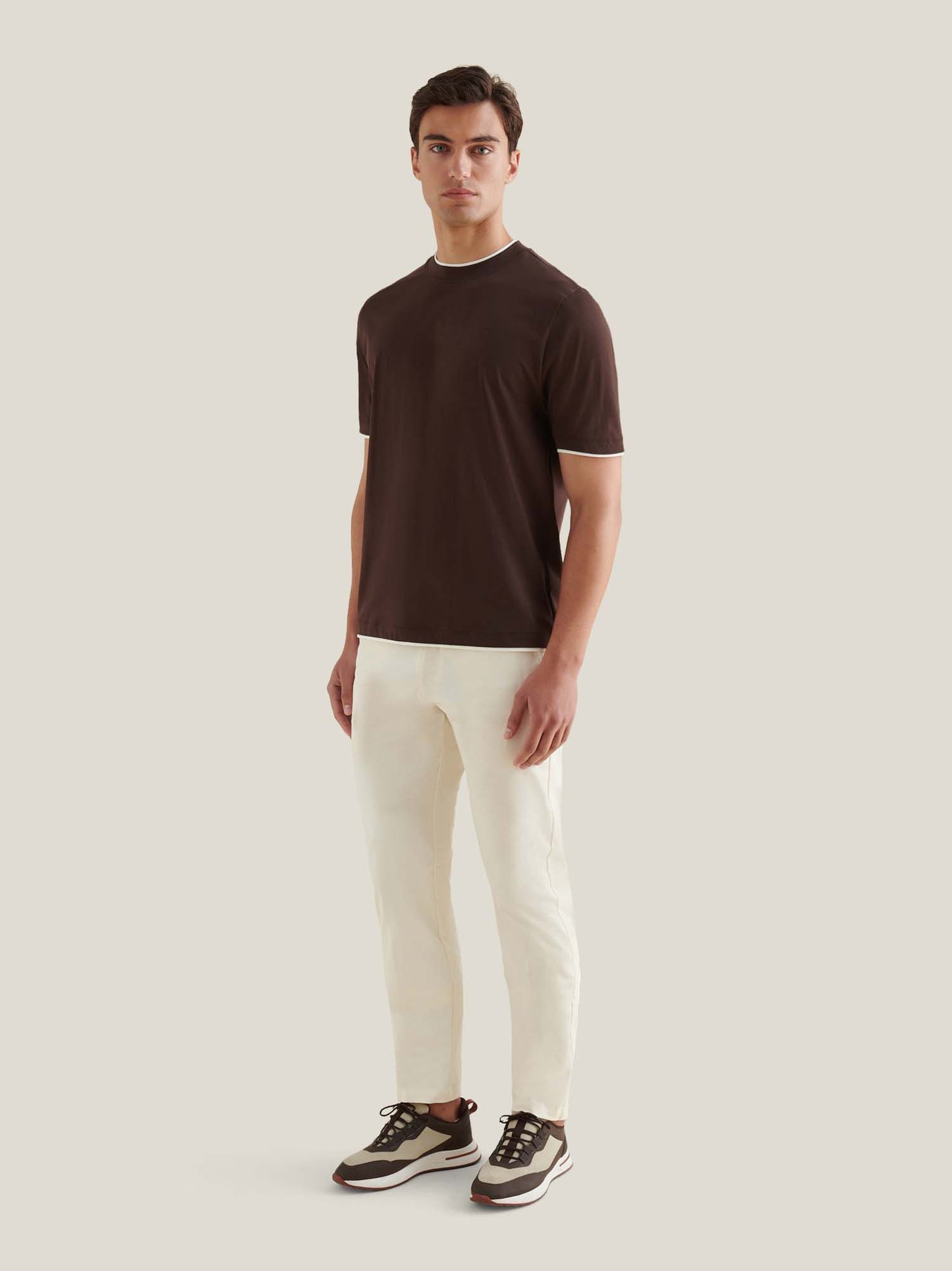 Double Layer Mercerised Cotton T-Shirt Java