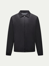 Light Padded Collar Bomber Jacket in Black
