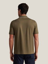 Mercerised Cotton Tipped Polo Shirt Sea Turtle