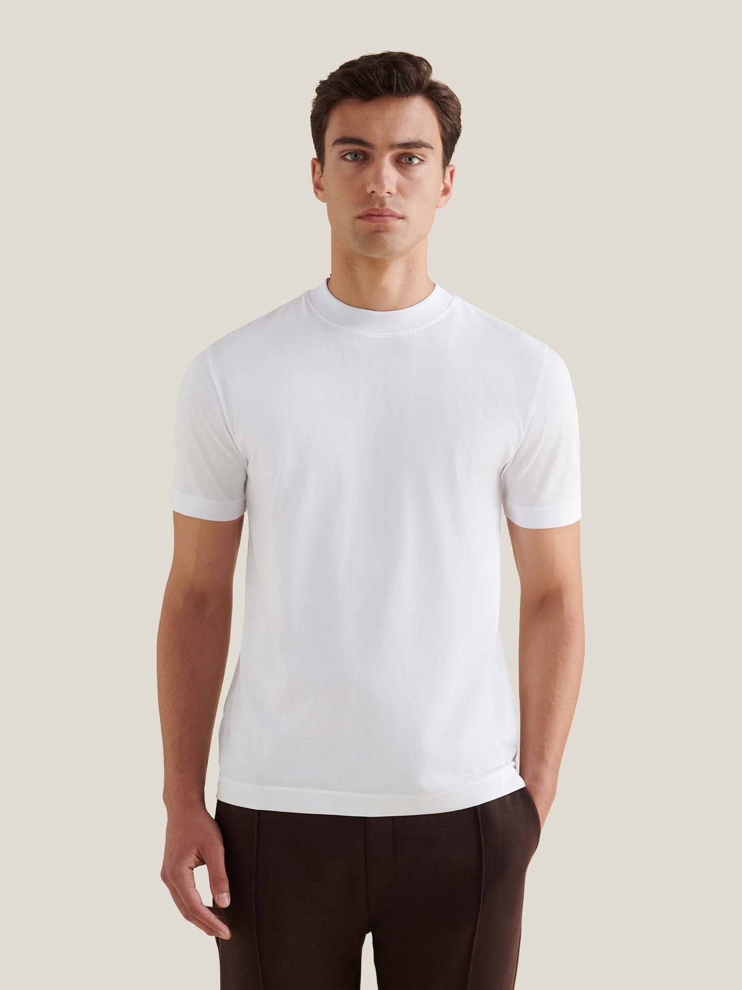 Mercerised Cotton T-Shirt Bright White
