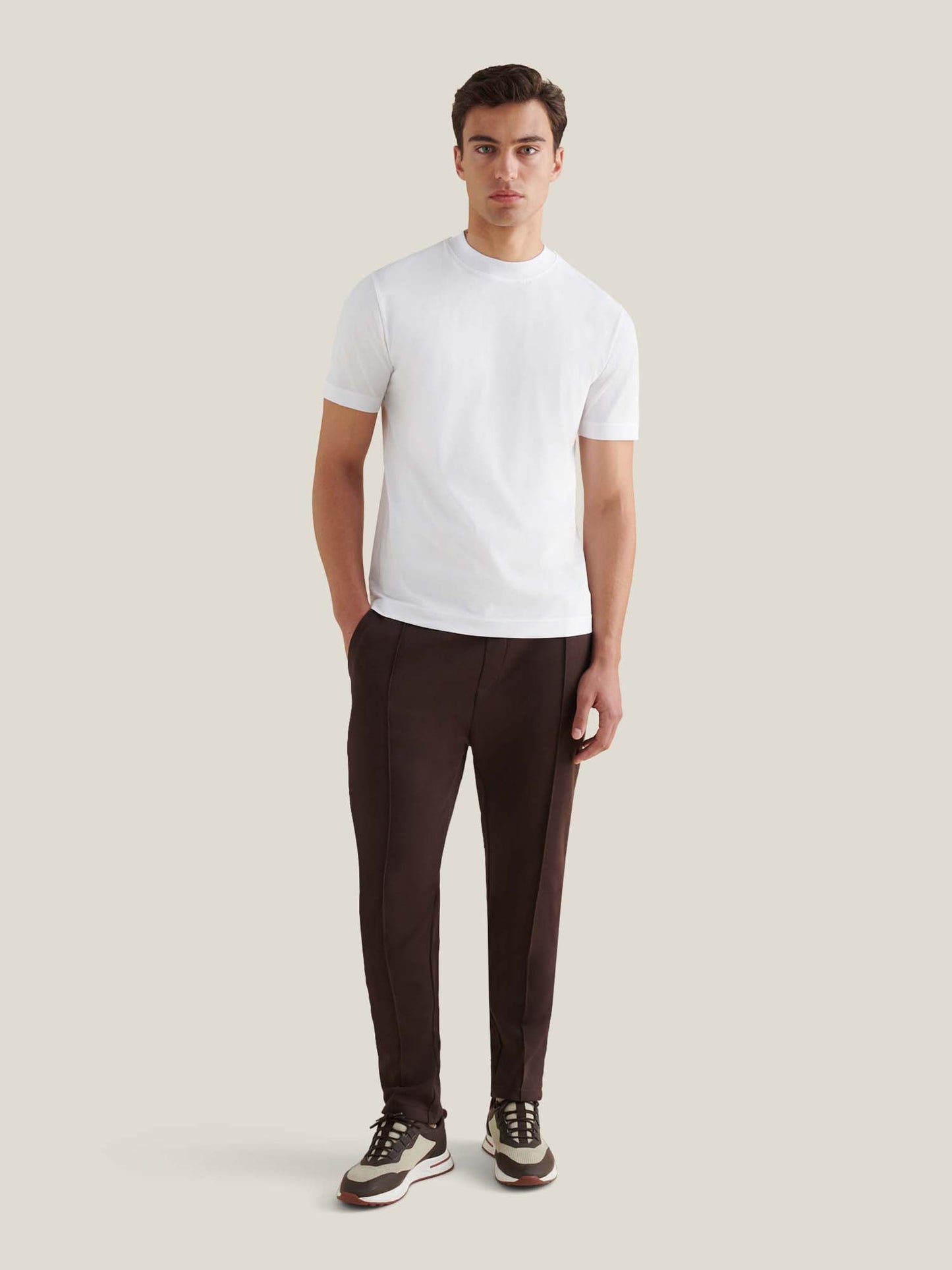 Mercerised Cotton T-Shirt Bright White
