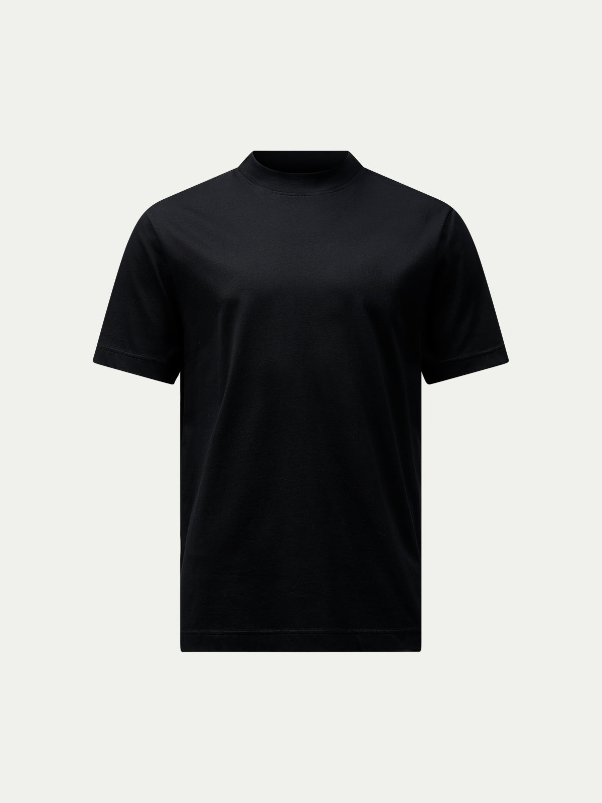Mercerised Cotton T-Shirt Black