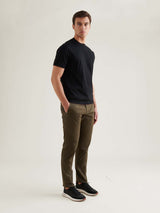 Double Layer Mercerised Cotton T-Shirt Black