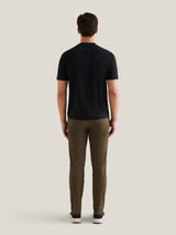 Double Layer Mercerised Cotton T-Shirt Black