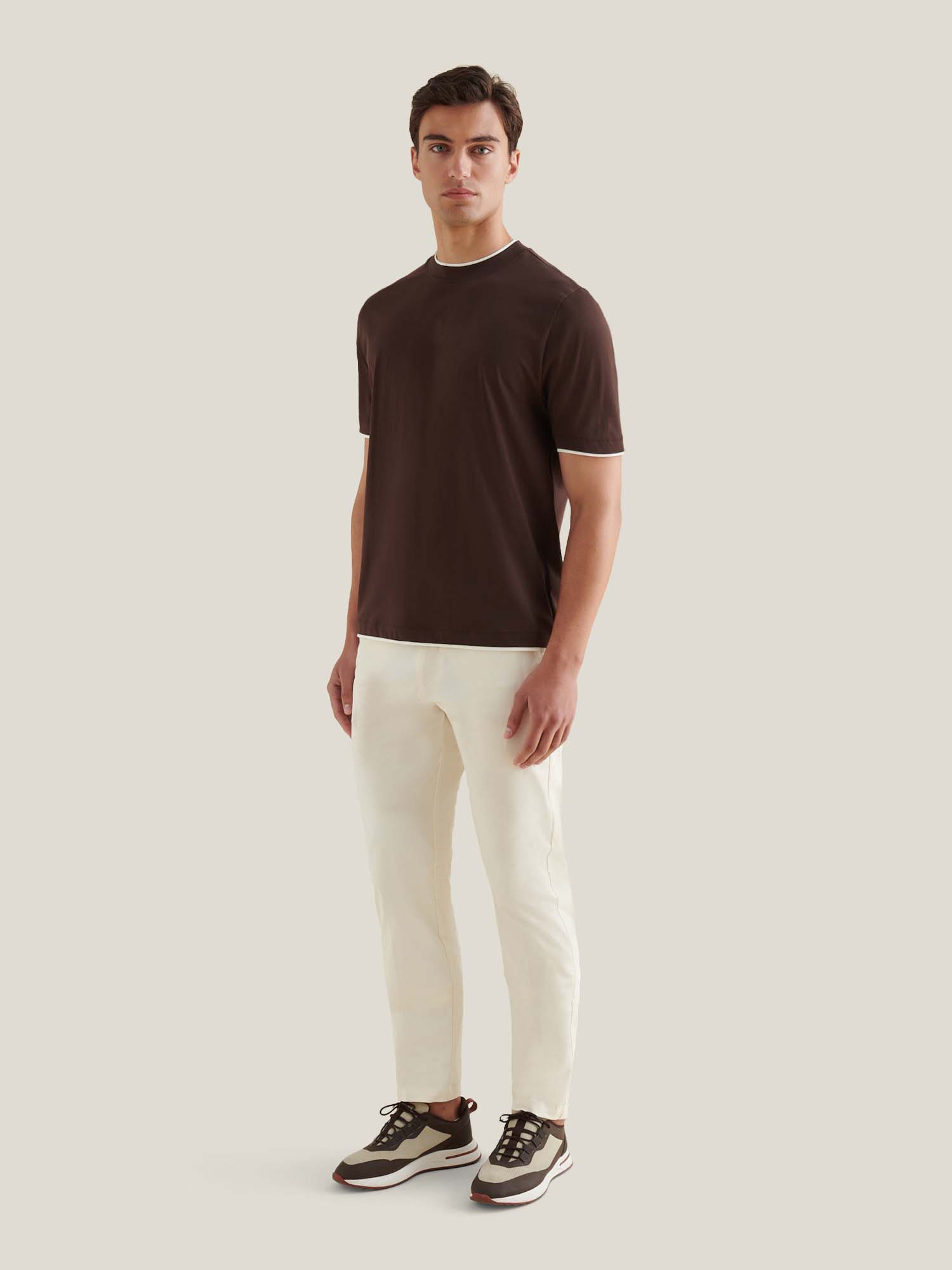 Double Layer Mercerised Cotton T-Shirt Java