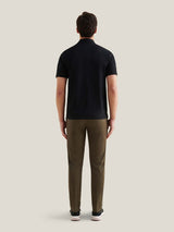 Mercerised Cotton Polo Shirt Black