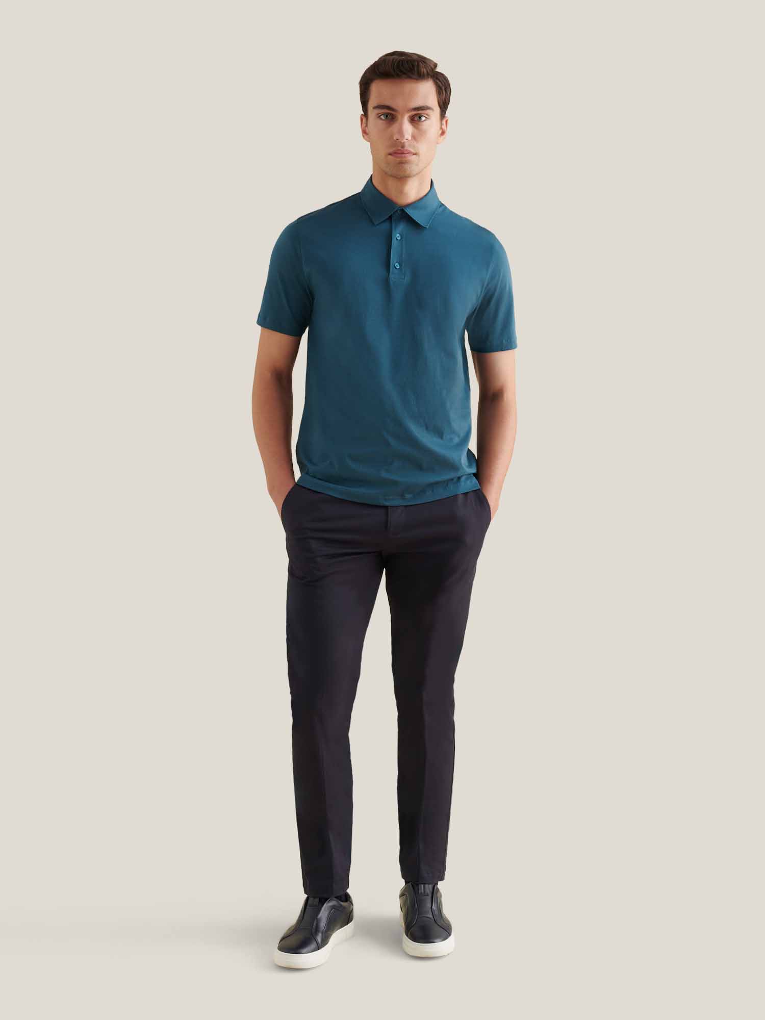 Mercerised Cotton Polo Shirt Stargazer