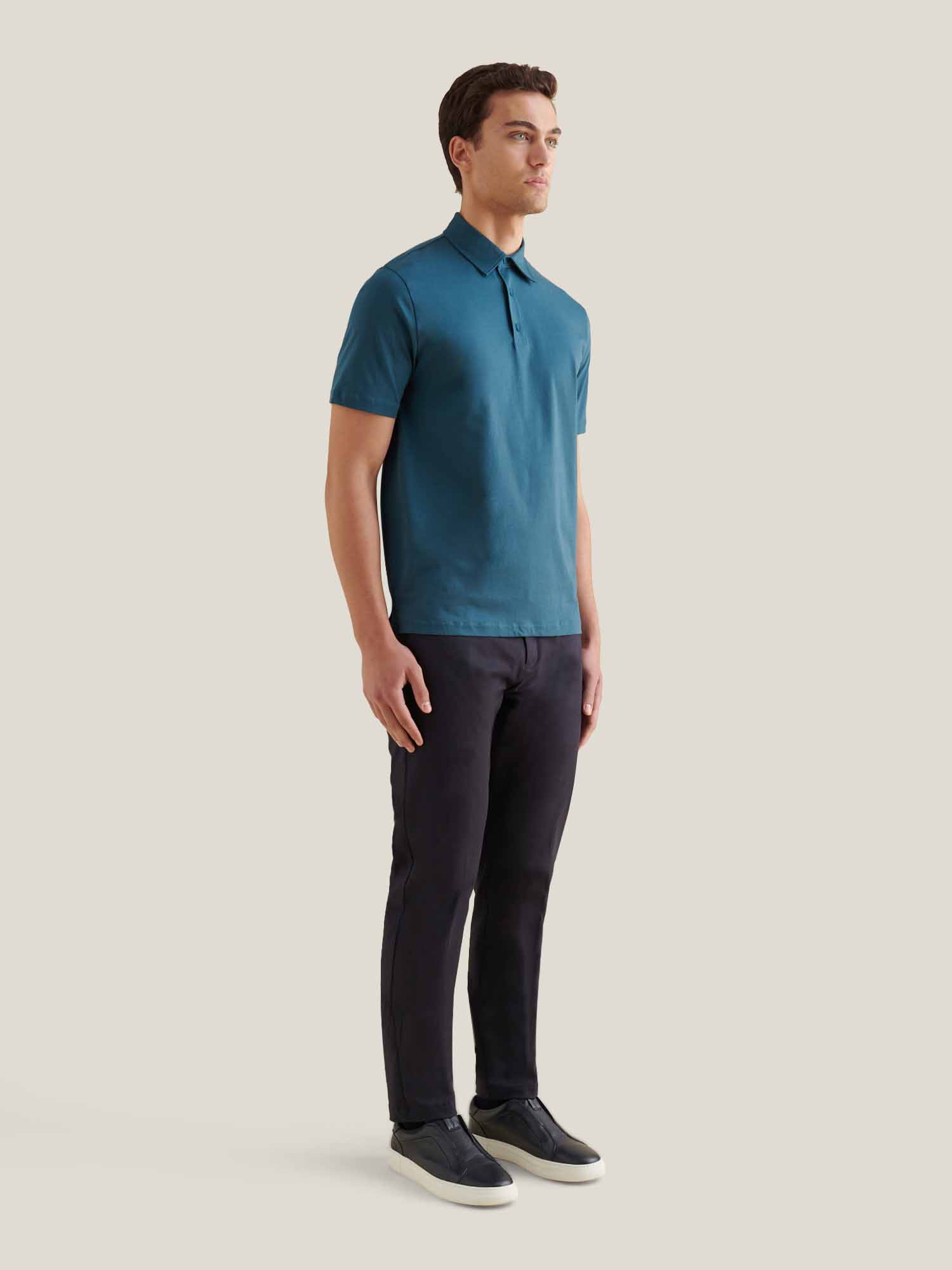 Mercerised Cotton Polo Shirt Stargazer