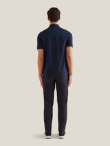Mercerised Cotton Polo Shirt Dark Sapphire Navy