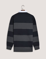 Black Striped Oversized Rugby Shirt