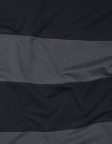 Black Striped Oversized Rugby Shirt