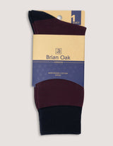 Maroon Birds Eye Cotton Socks