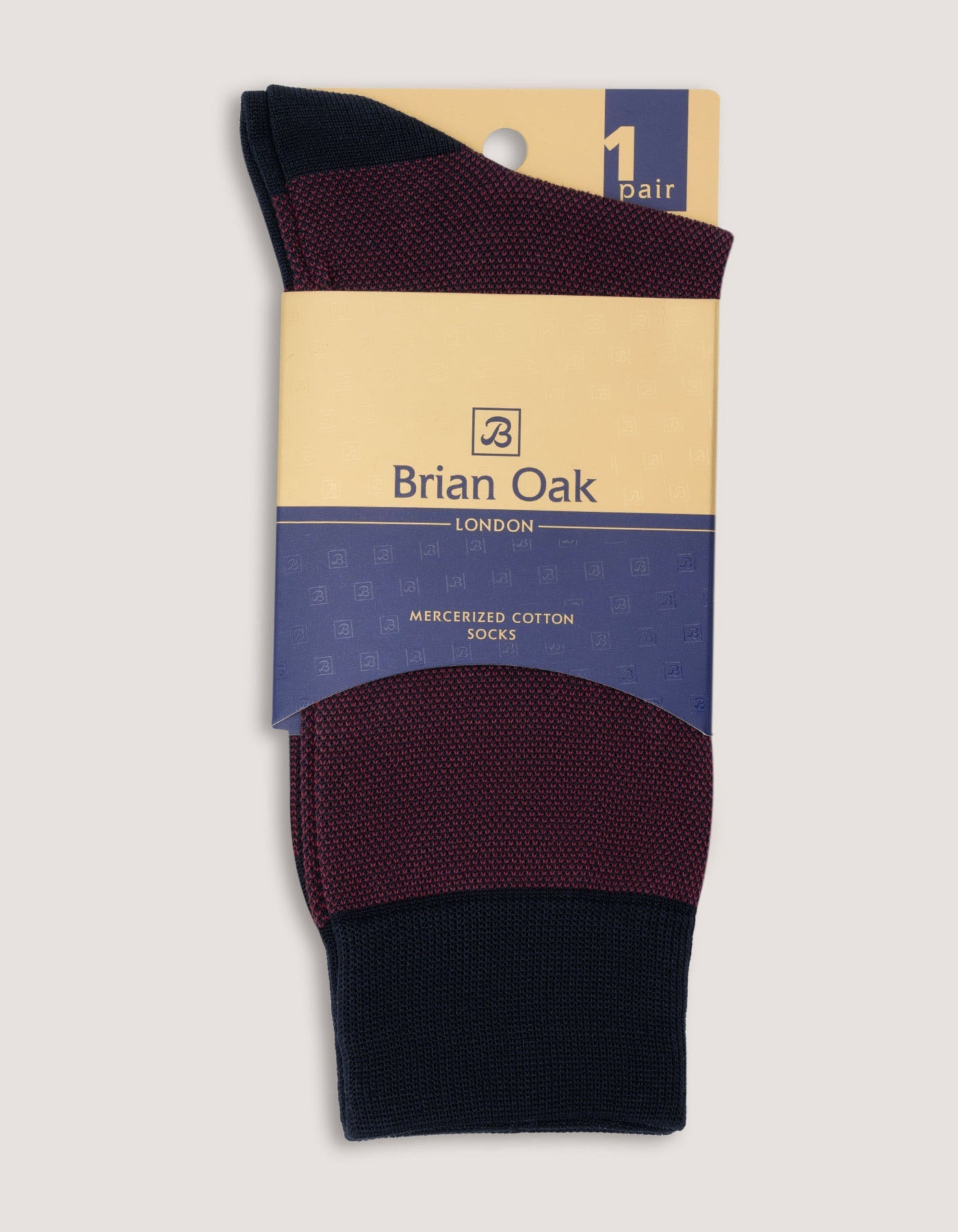 Maroon Birds Eye Cotton Socks