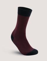 Maroon Birds Eye Cotton Socks