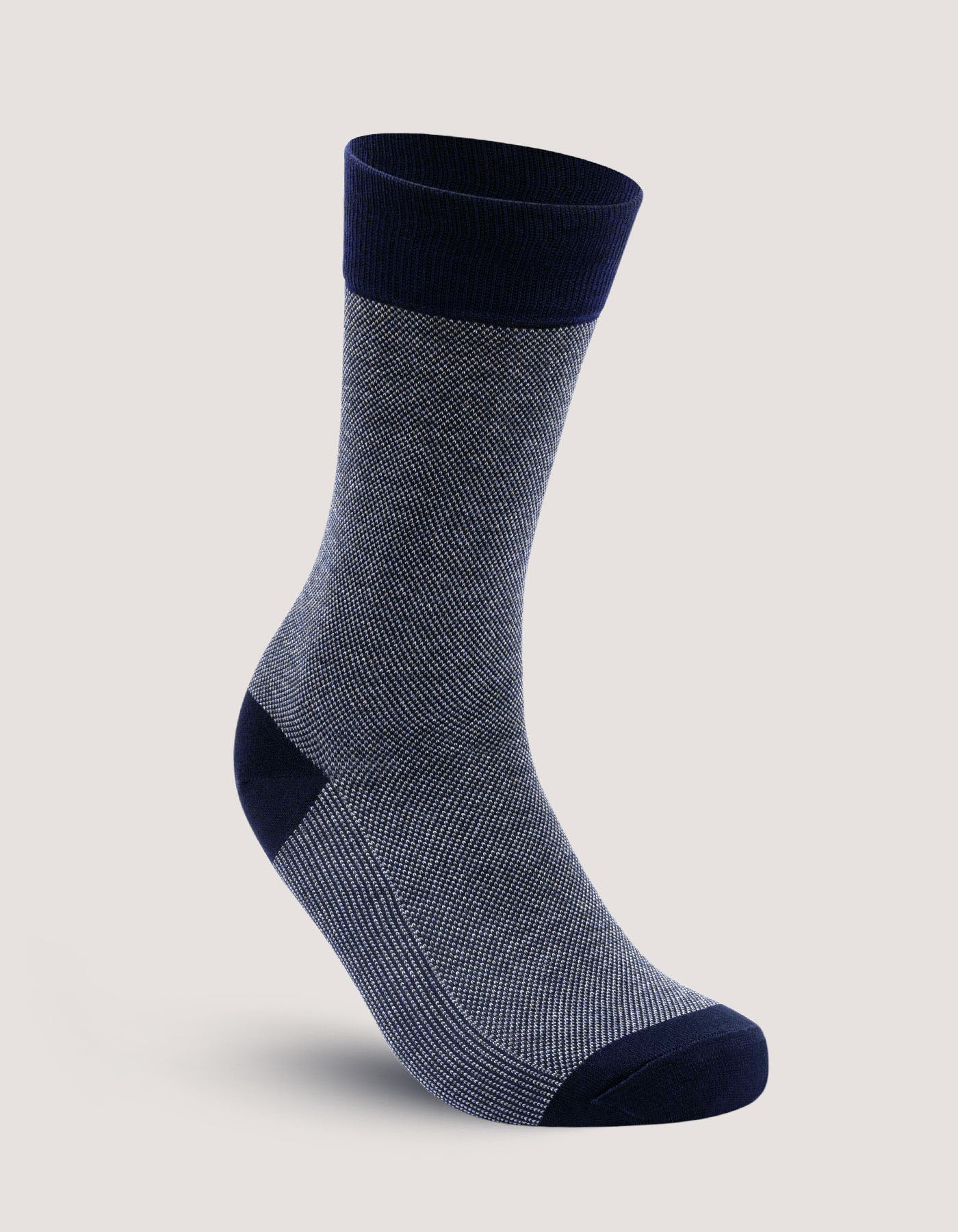 Navy Birds Eye Patterned Socks