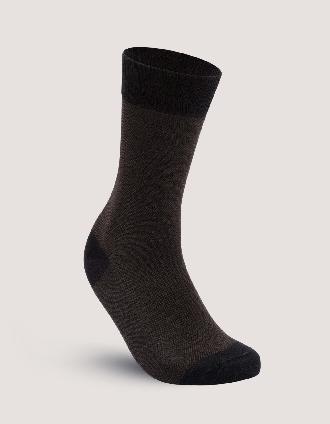 Dark Brown Birds Eye Patterned Socks