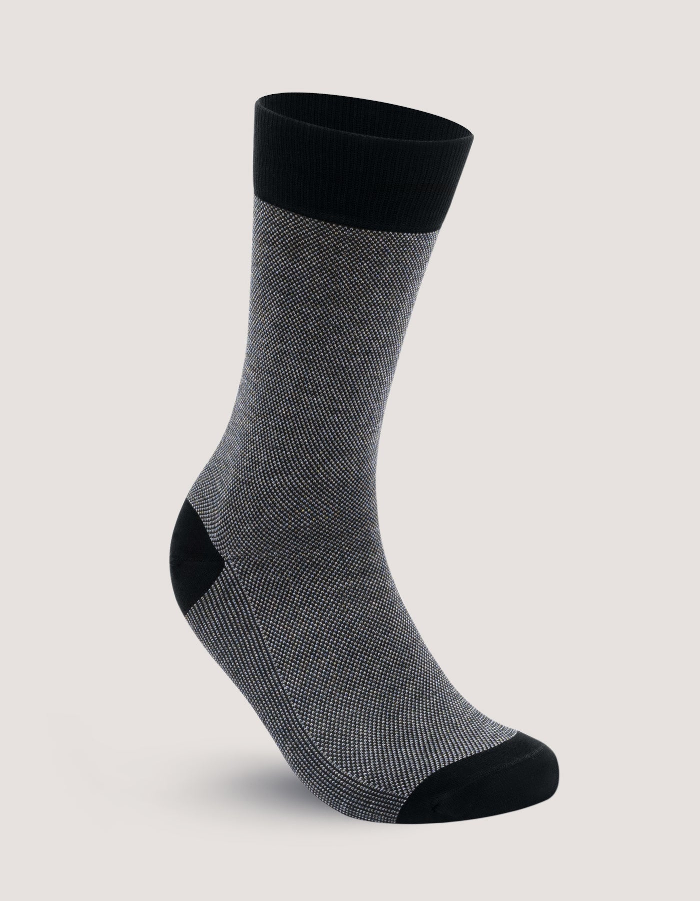 Grey Birds Eye Patterned Cotton Socks