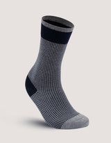 Grey Houndstooth Pattern Cotton Socks