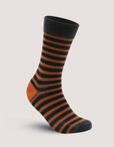 Rust Striped Cotton Socks