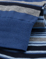 Light Blue Multi Stripe Cotton Socks