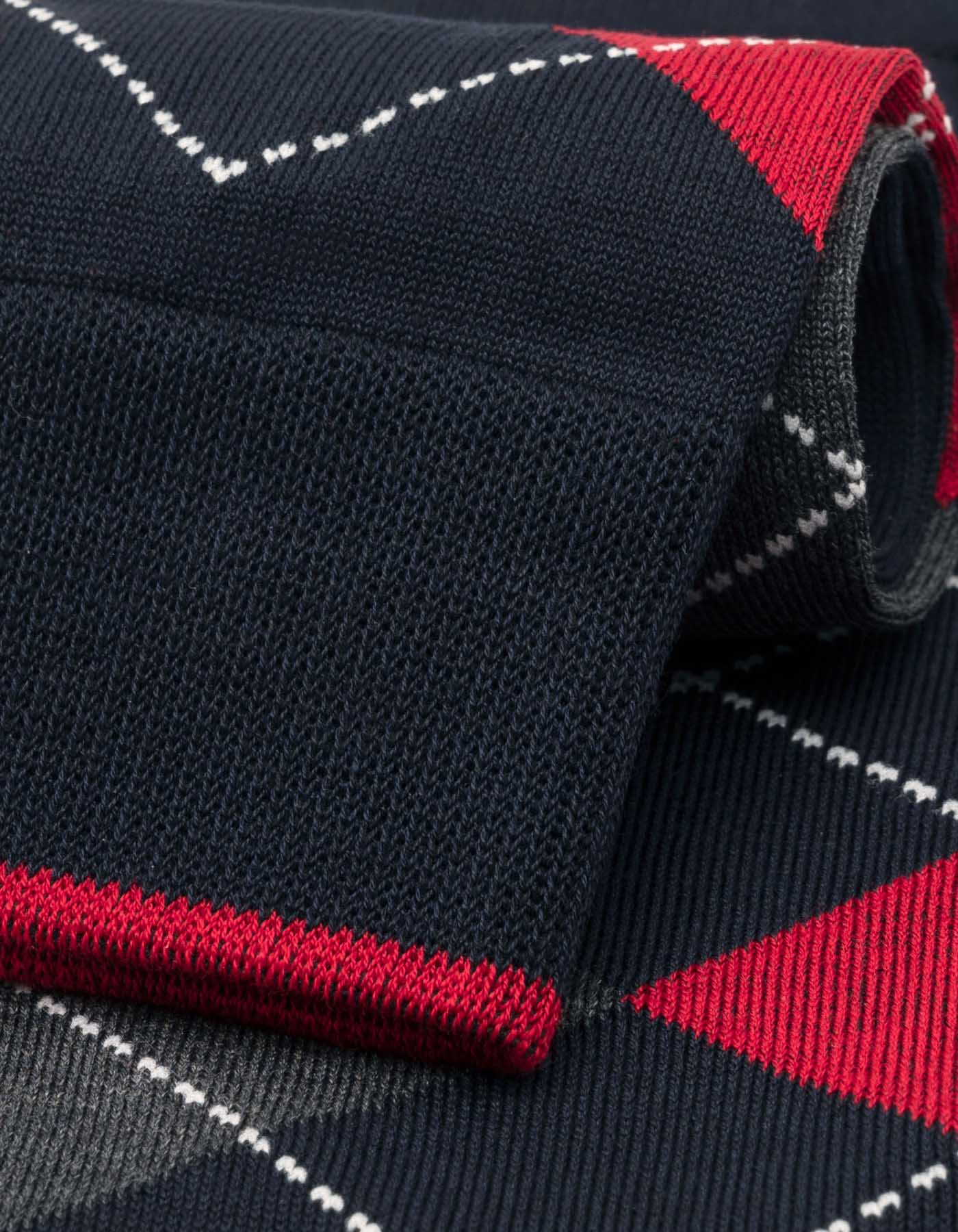 Premium Red and Black Argyle Socks