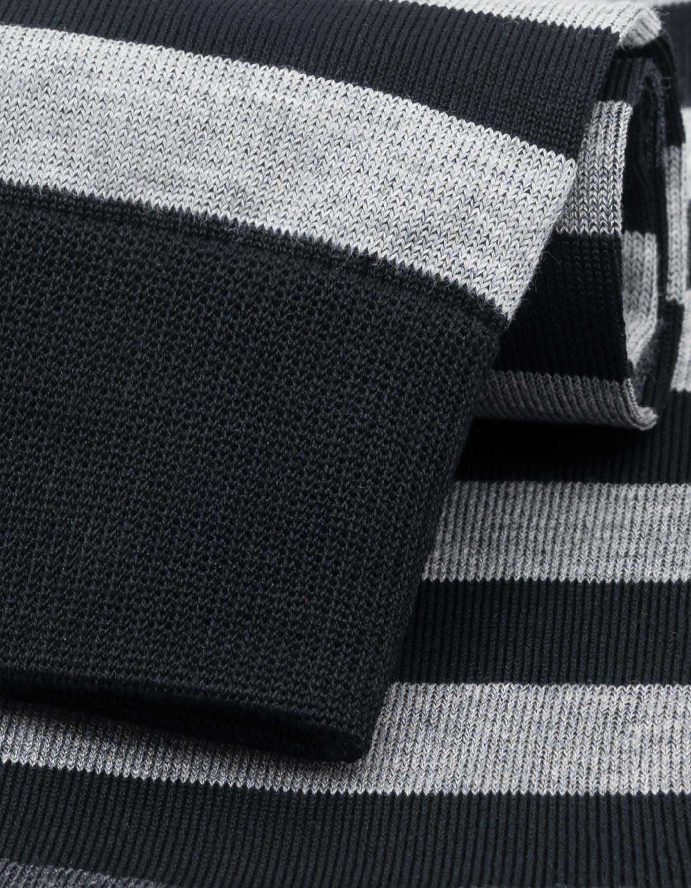 Black Block Stripe Cotton Socks
