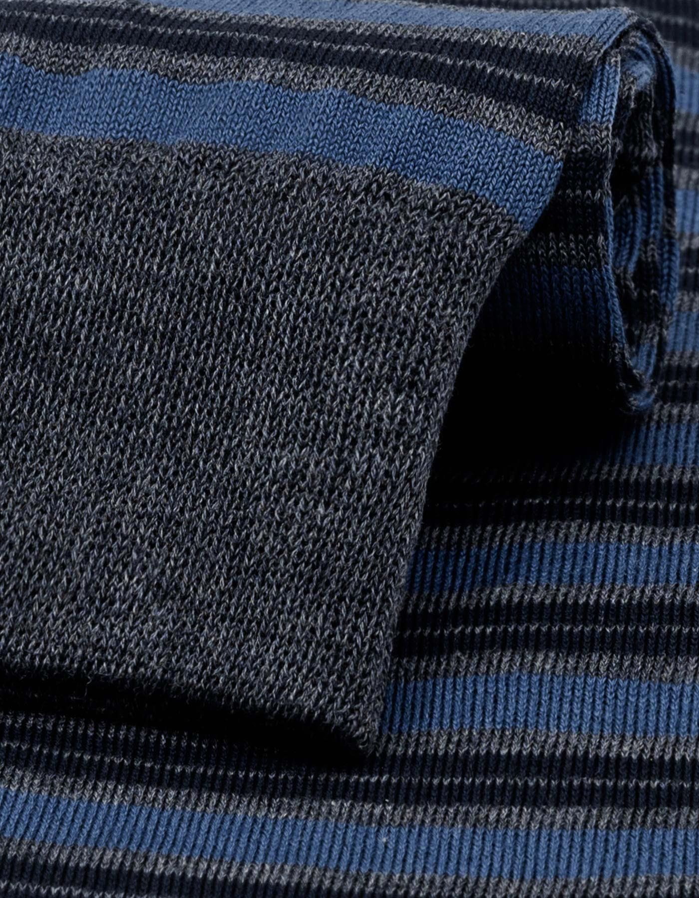 Navy Striped Luxury Cotton Socks