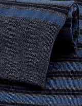 Navy Striped Luxury Cotton Socks