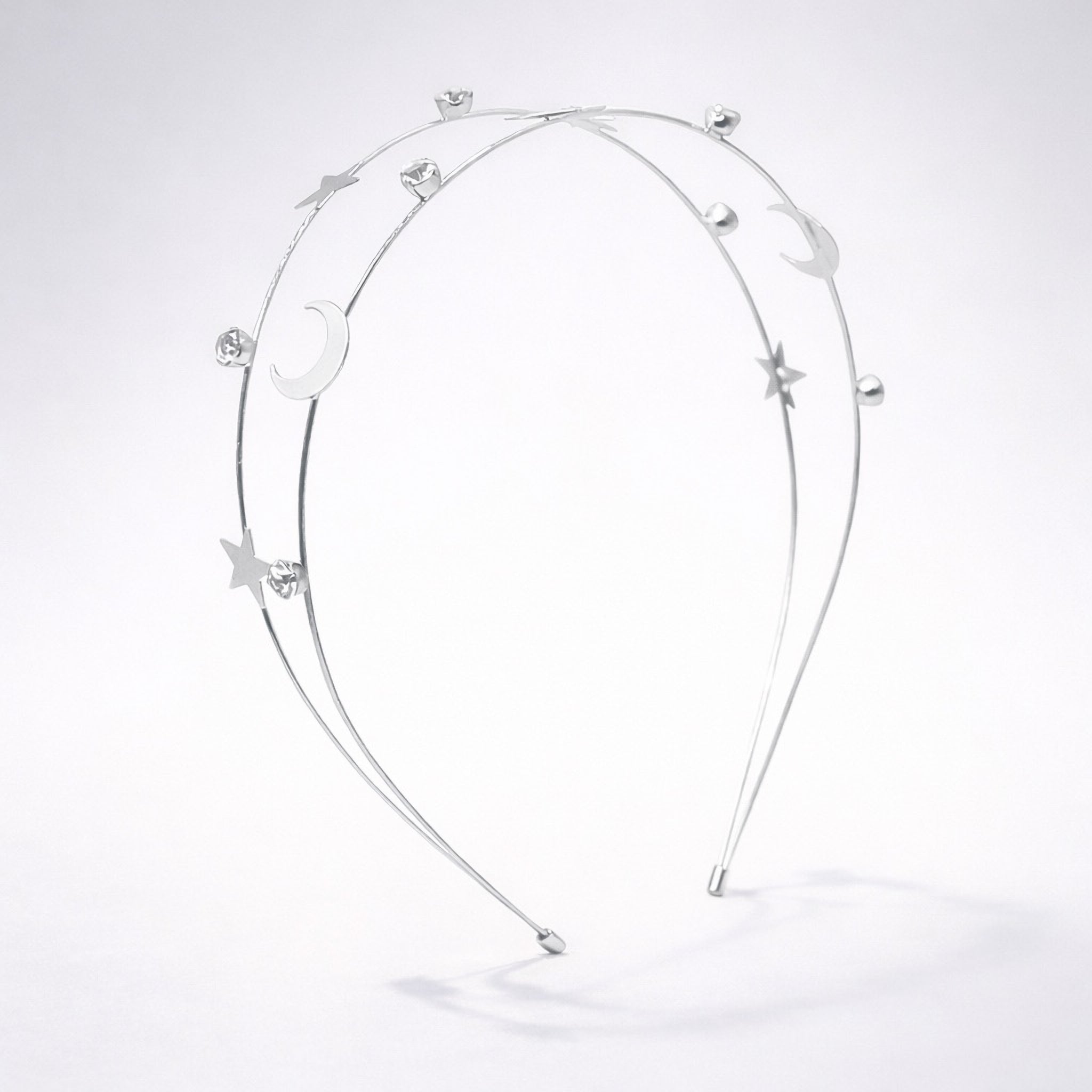 Sasha Moon & Star Headband | Silver