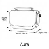 Aura Handmade Leather Bag - Navy Blue