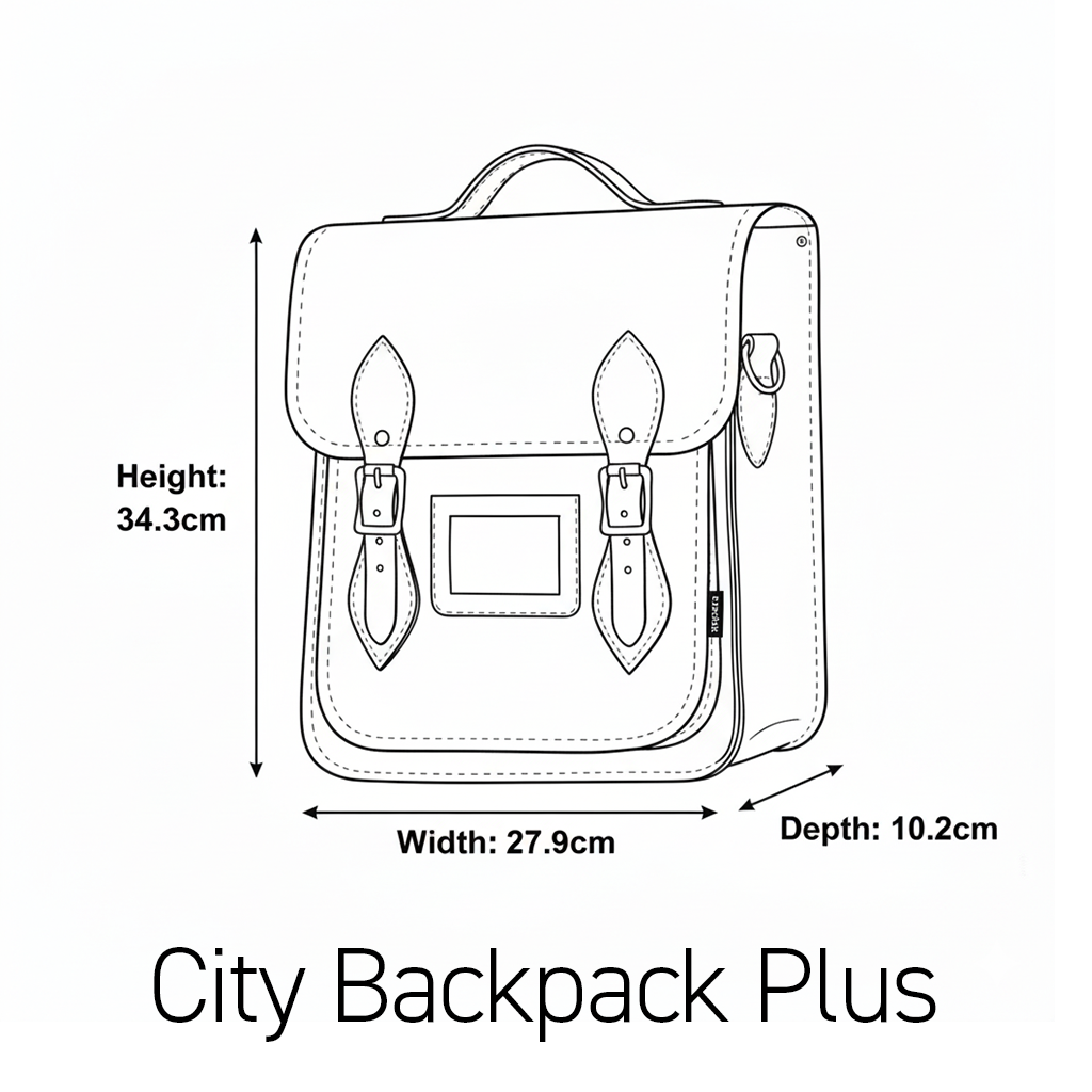 Handmade Leather City Backpack - Autumnal Kaleidoscope