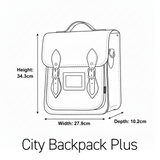 Handmade Leather City Backpack - Autumnal Kaleidoscope