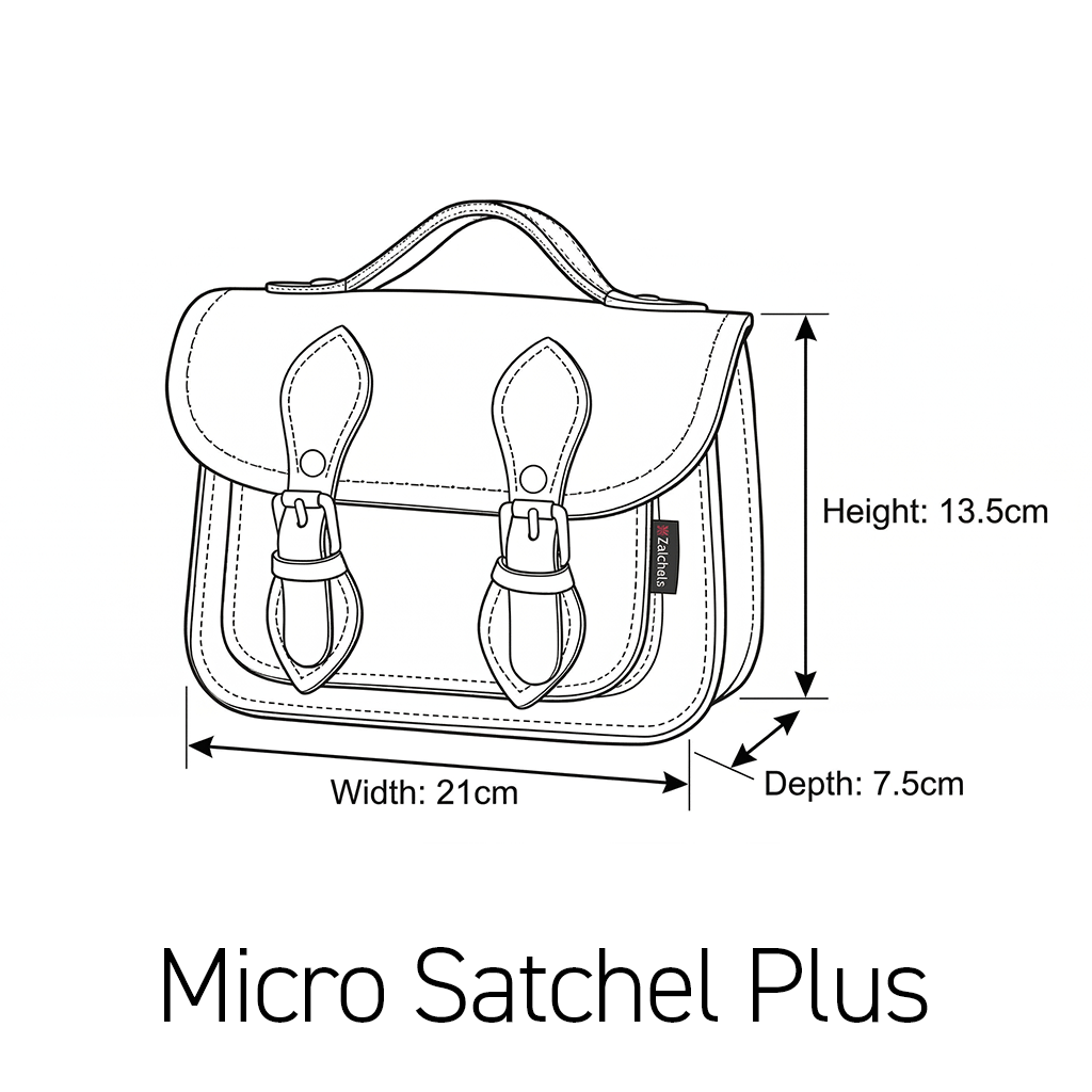 Handmade Leather Micro Satchel - Dark Brown