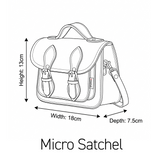 Handmade Leather Micro Satchel - Pastel Kaleidoscope