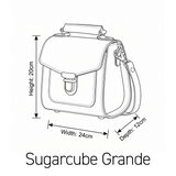Executive Handmade Leather Sugarcube Grande - Marsala Red