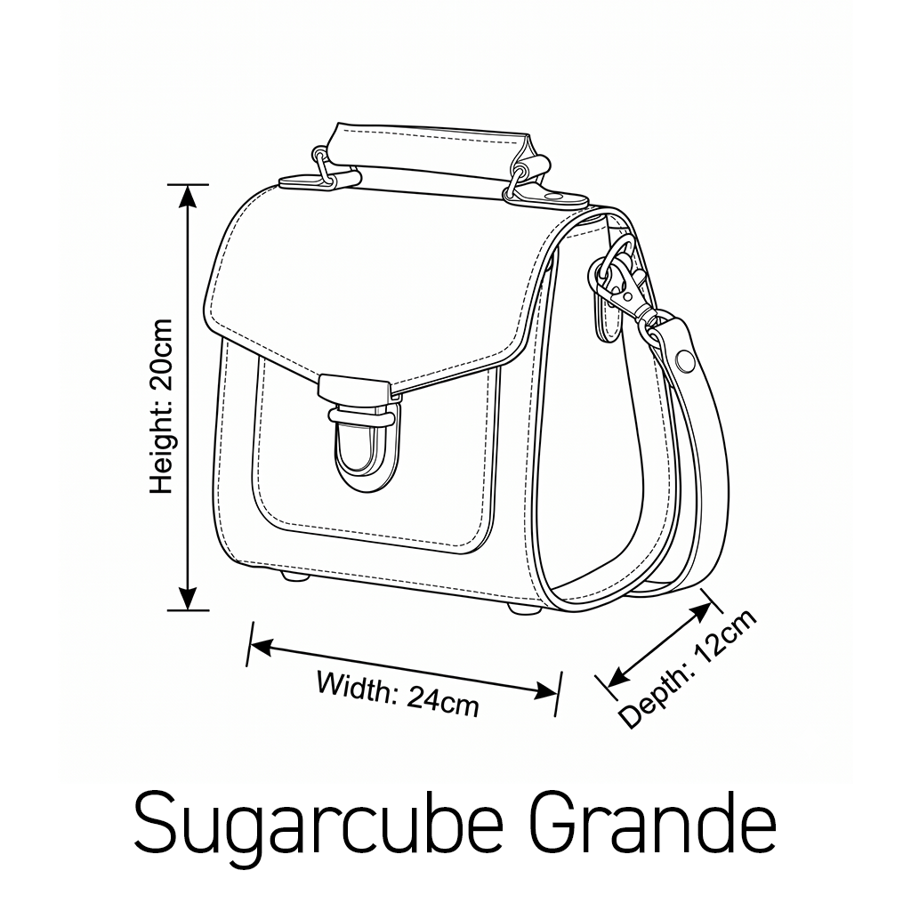 Executive Handmade Leather Sugarcube Grande - Marsala Red