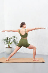 Wrap Biker Shorts - Earth Khaki