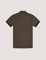 Band Collar Polo Shirt – Camel
